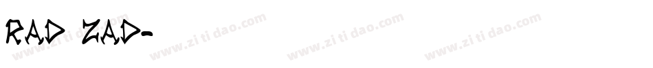 Rad Zad字体转换